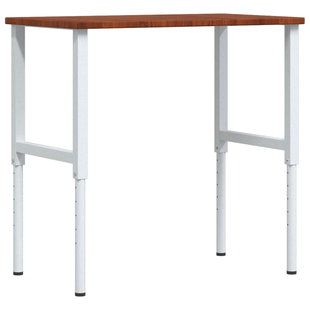 Työpenkki T.ruskea 100X60X(71,5-98) Cm Täysi Tammi Suorakaide