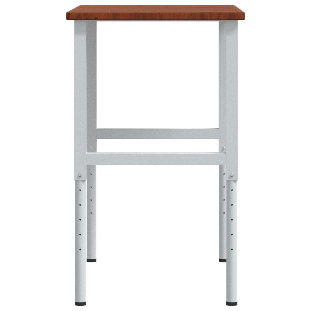 Työpenkki T.ruskea 100X60X(71,5-98) Cm Täysi Tammi Suorakaide