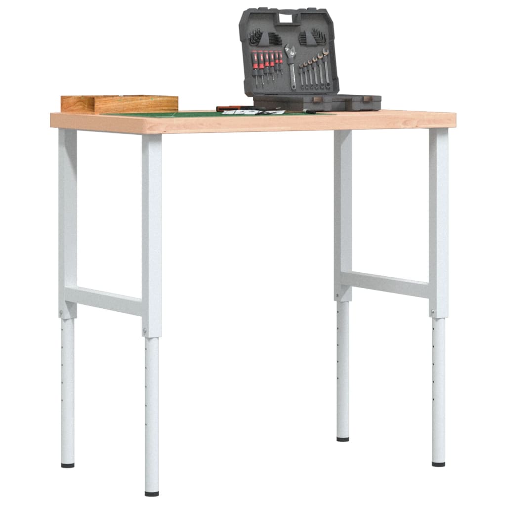 Työpenkki 100X60X(73-99,5) Cm Täysi Pyökki Suorakaide