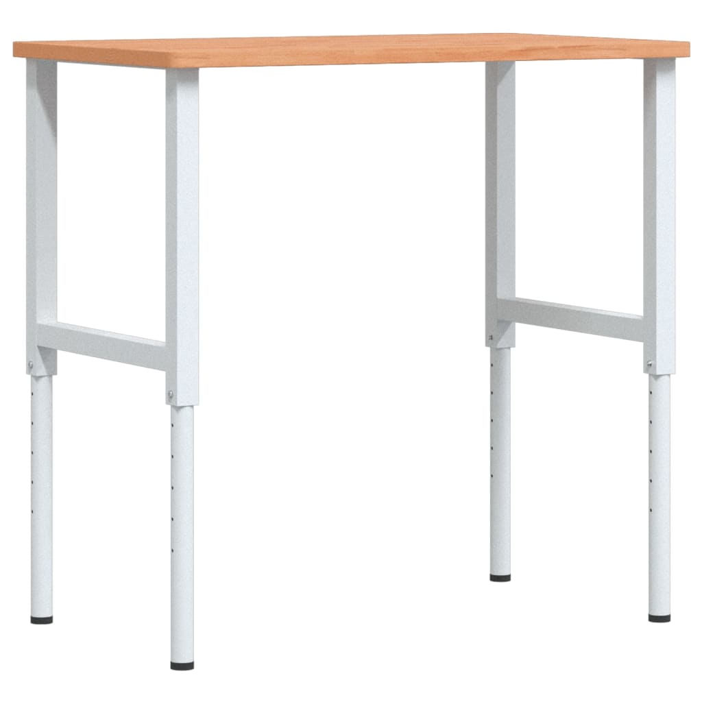 Työpenkki 100X60X(71,5-98) Cm Täysi Pyökki Suorakaide