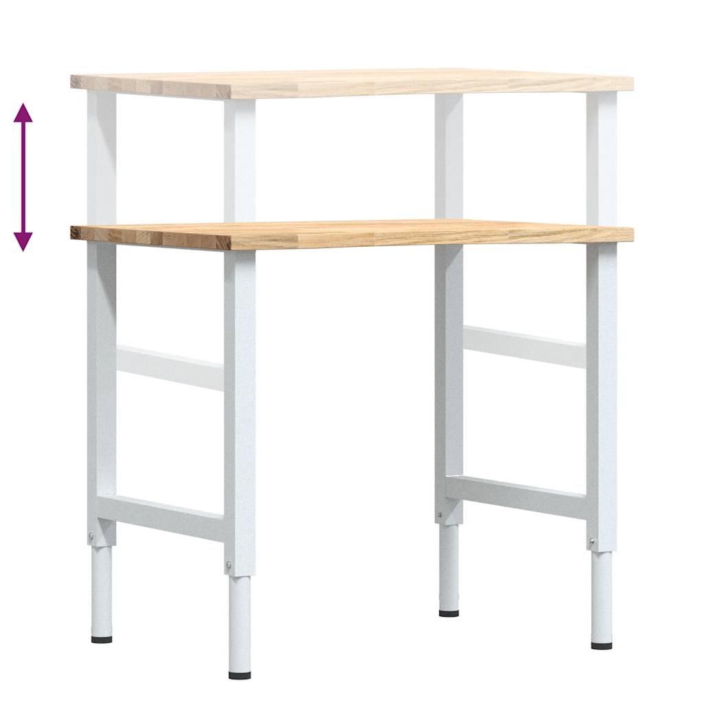 Työpöytä 80X60X(71,5-98) Cm Massiivipuutammea