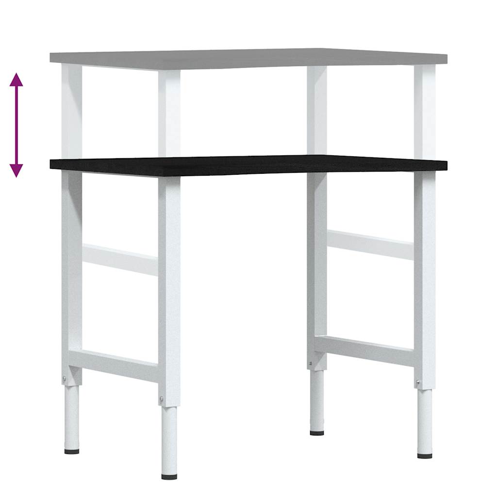 Työpöytä Tummanruskea 80X60X(71,5-98) Cm Massiivipuutammea