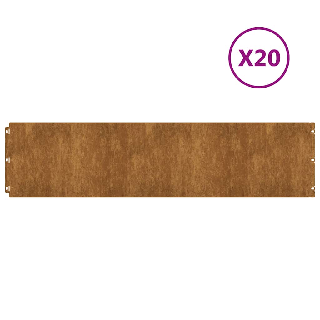 Nurmikon Reunalistat 20 Kpl 25X103Cm Joustava Säänkestävä Teräs