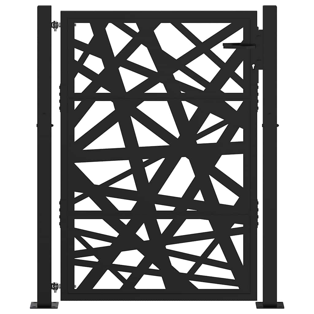 Puutarhanportti Musta 100X125 Cm Teräs Valodesign