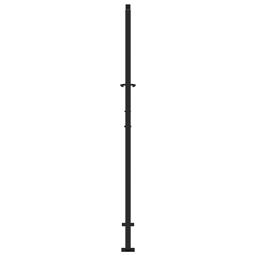 Puutarhanportti Musta 100X175 Cm Teräs Valodesign