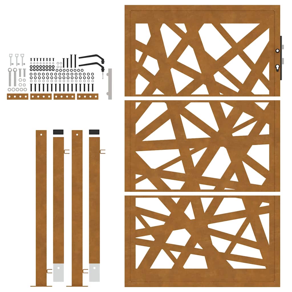 Puutarhan Portti 100X150 Cm Säänkestävä Teräs Valodesign