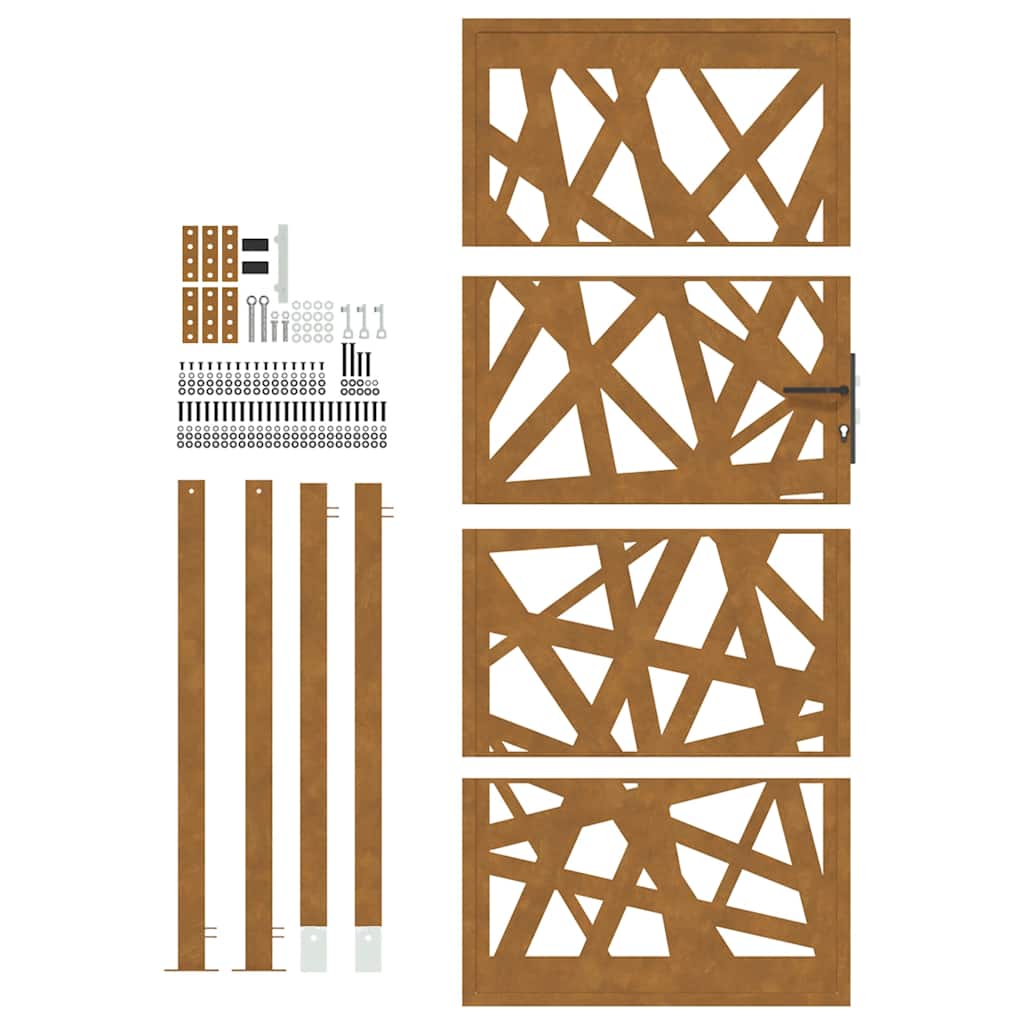 Puutarhan Portti 100X200 Cm Säänkestävä Teräs Valodesign