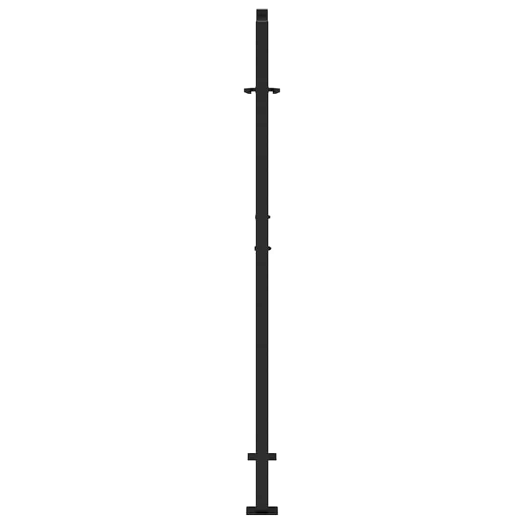 Puutarhanportti Musta 100X150 Cm Teräslehtikuvio