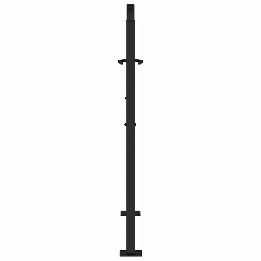 Puutarhan Portti Musta 100X100 Cm Teräs Aaltokuvio