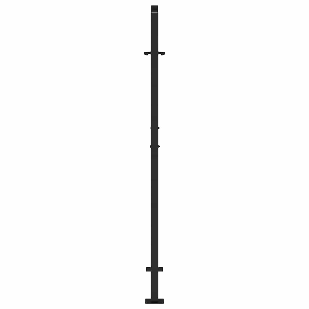 Puutarhan Portti Musta 100X150 Cm Teräs Aaltokuvio