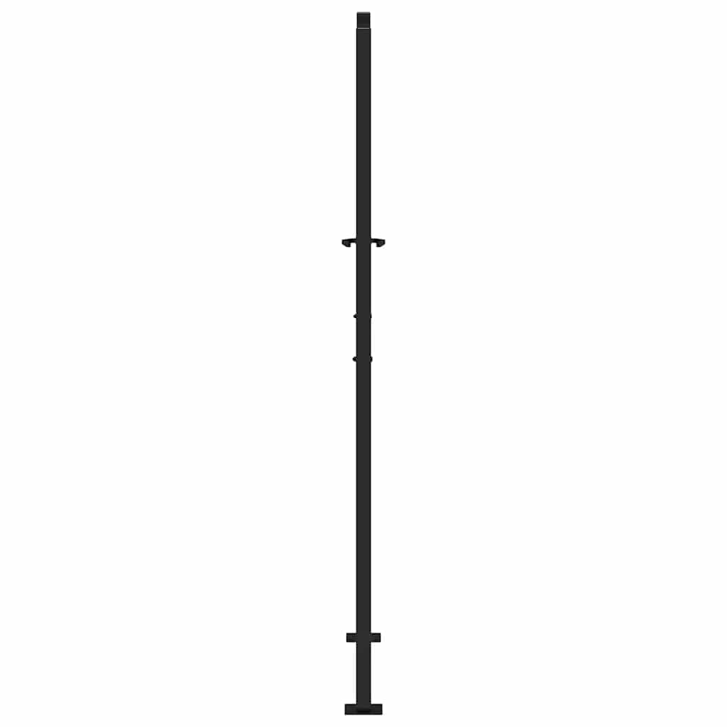 Puutarhan Portti Musta 100X175 Cm Teräs Aaltokuvio