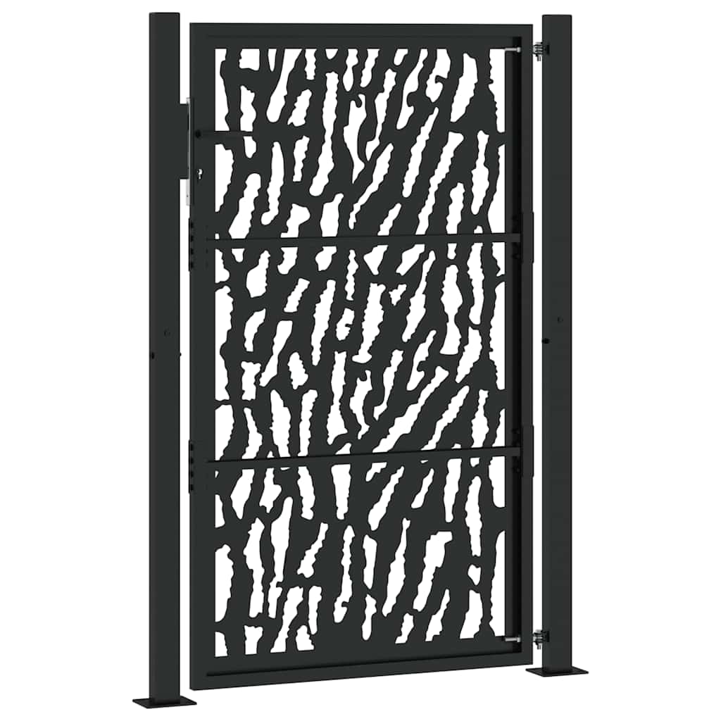 Puutarhan Portti Musta 100X150 Cm Teräsjälkikuvio
