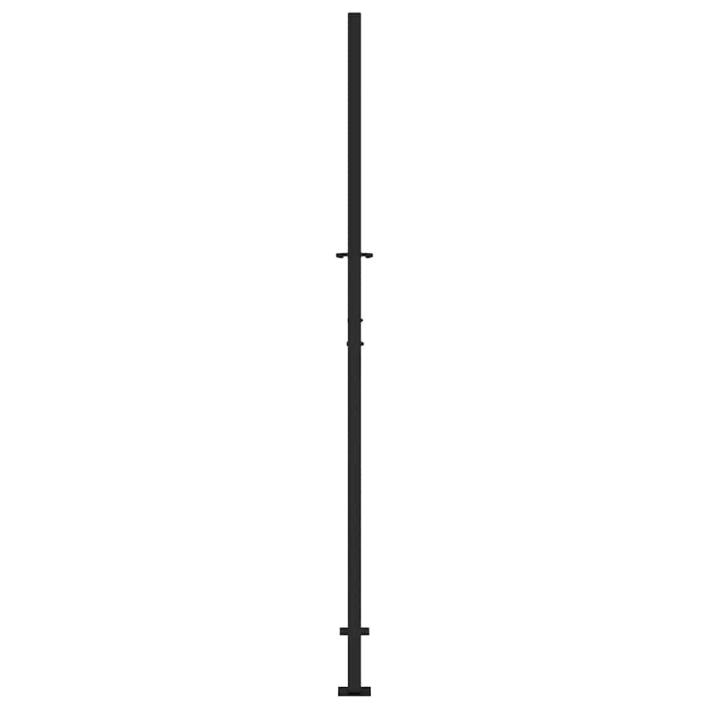 Puutarhan Portti Musta 100X200 Cm Teräsjälkikuvio
