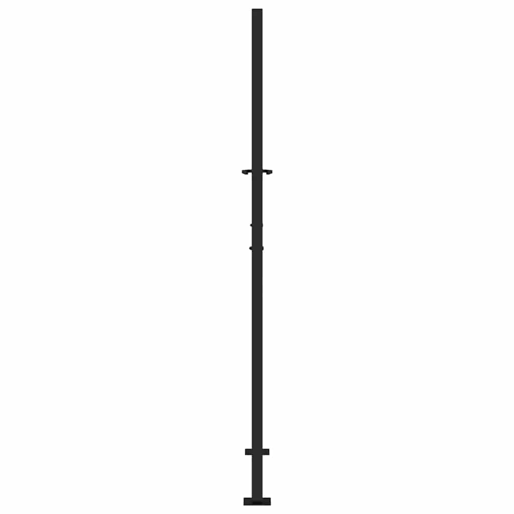 Puutarhan Portti Musta 100X175 Cm Teräs Liekkikuvio