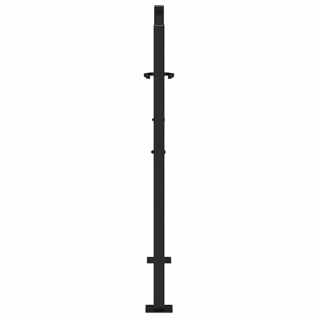 Puutarhanportti Musta 100X100 Cm Teräs Ristikuvio