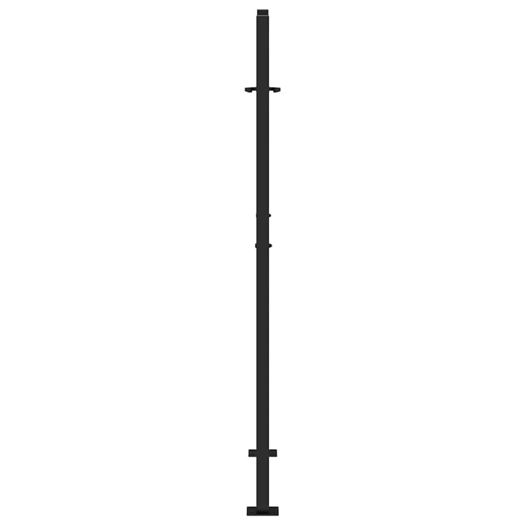 Puutarhanportti Musta 100X150 Cm Teräs Ristikuvio
