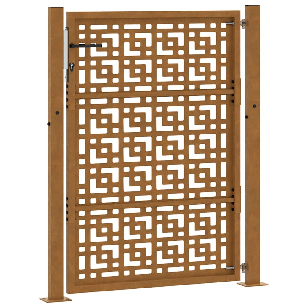 Puutarhan Portti 100X125 Cm Säänkestävä Teräs Ristikuvio