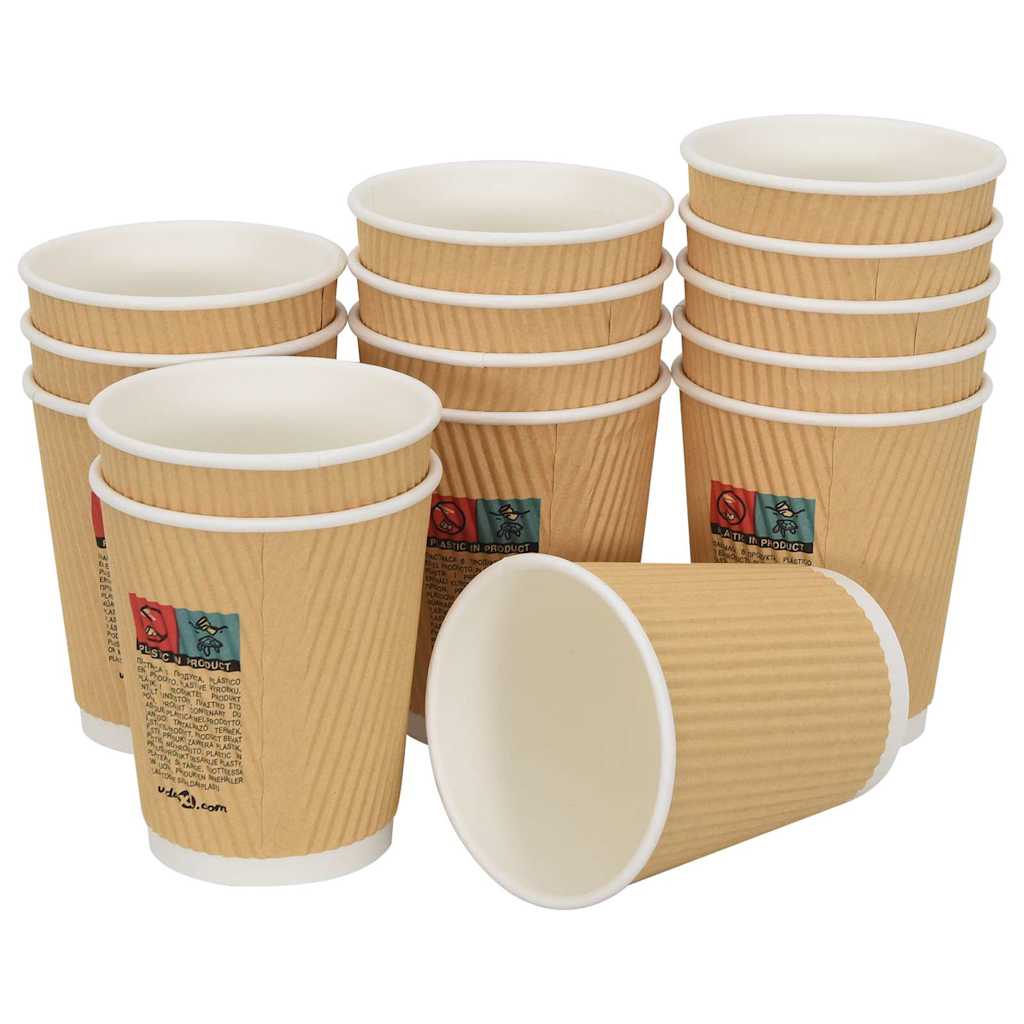 Paperiset Kahvikupit 500 Kpl 8Oz 200 Ml Ruskea
