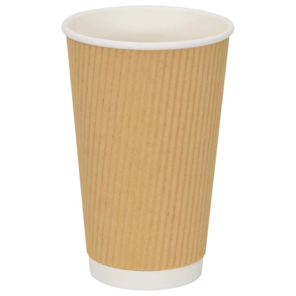 Paperiset Kahvikupit 500 Kpl 16 Unssia 400 Ml Ruskea