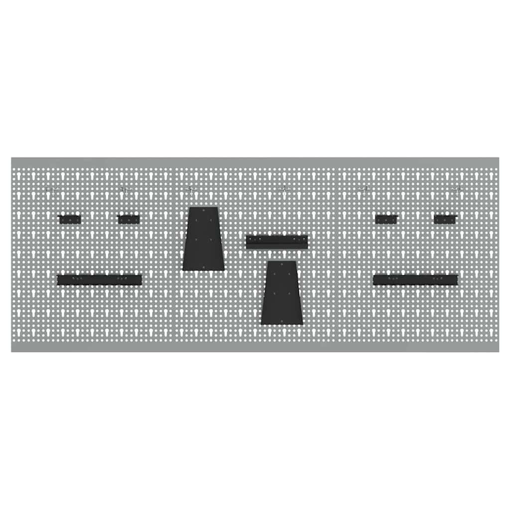 Työkaluseinäpaneeli 3 Pcs Harmaa 150 X 1 X