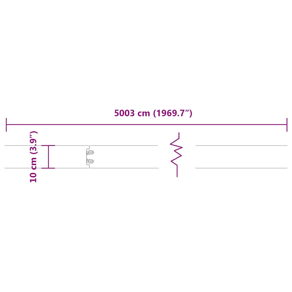 Nurmikon Reunalistat 50 Kpl Musta 10X103Cm Kylmävalssattu Teräs