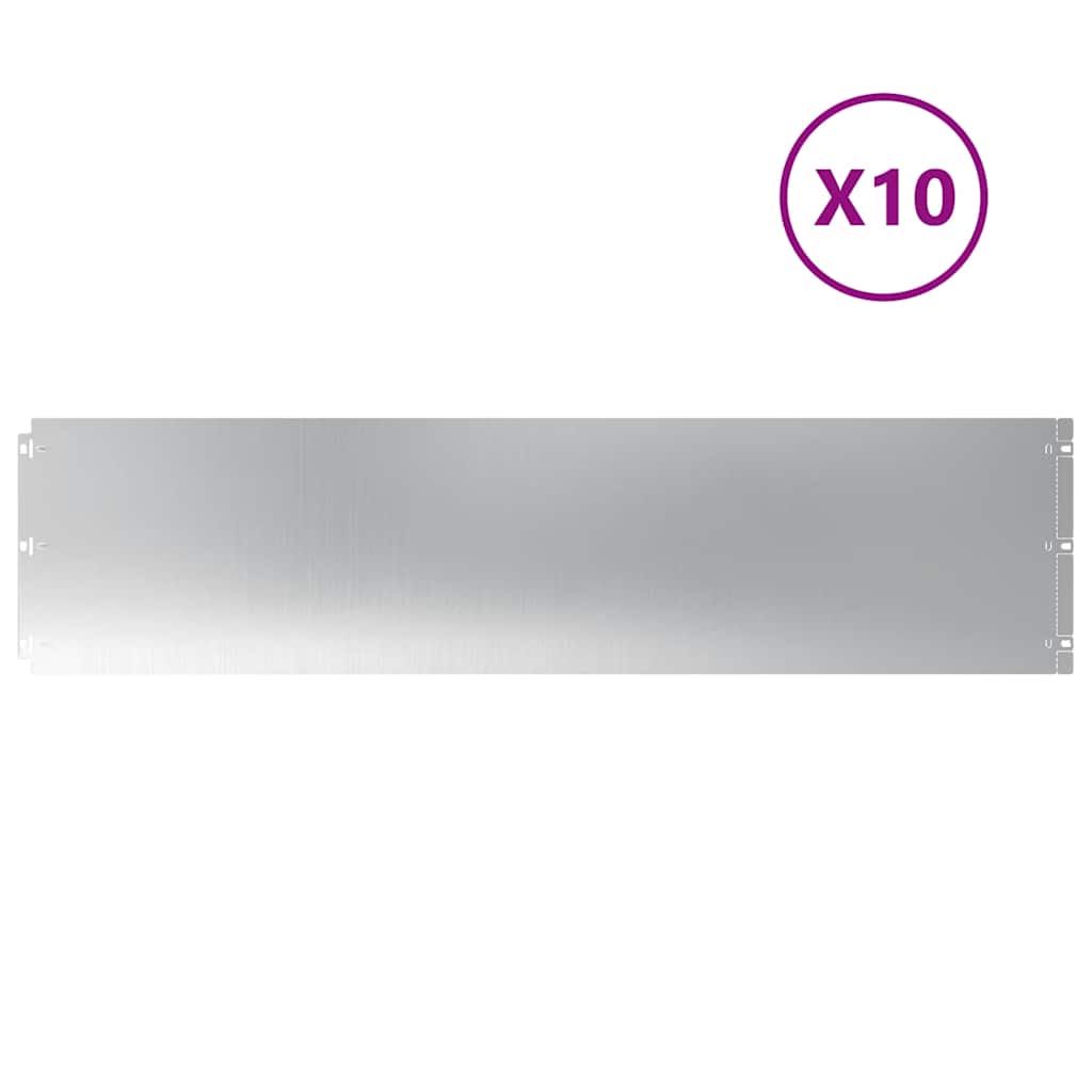 Nurmikon Reunalistat 10 Kpl 25X103 Cm Galvanoitua Terästä