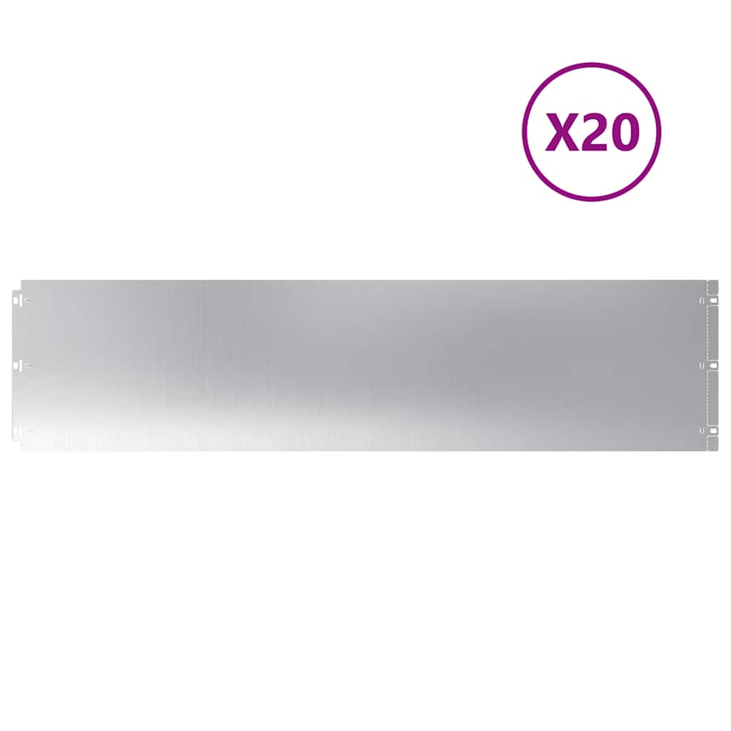 Nurmikon Reunalistat 20 Kpl 25X103 Cm Galvanoitua Terästä