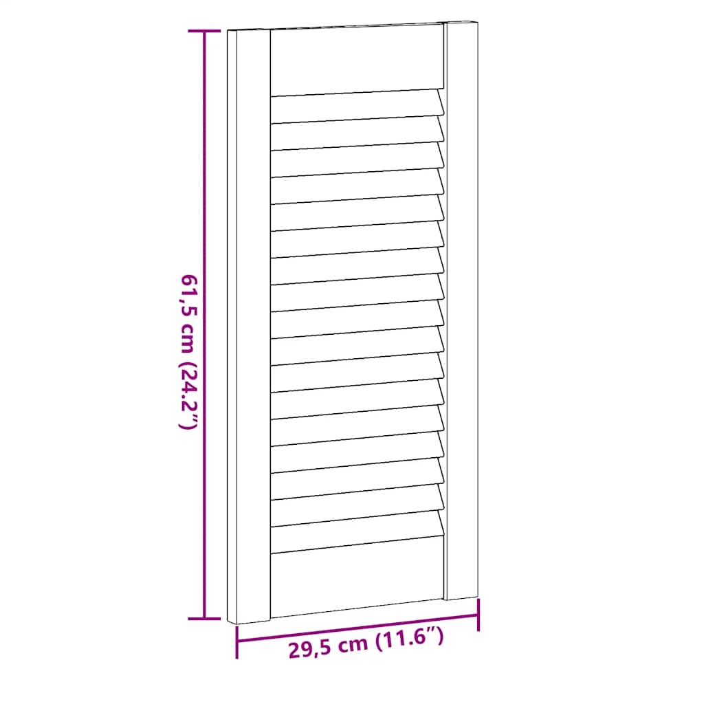 Kaapin Ovet Säleikkö Design 2 Kpl 61,5X29,5Cm Massiivipuu Mänty