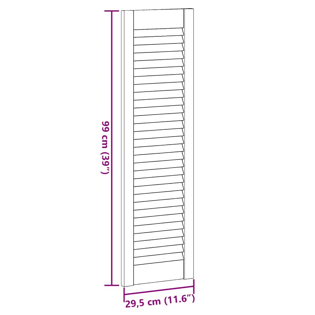 Kaapin Ovet Säleikkö Design 4 Kpl 99X29,5 Cm Massiivipuu Mänty