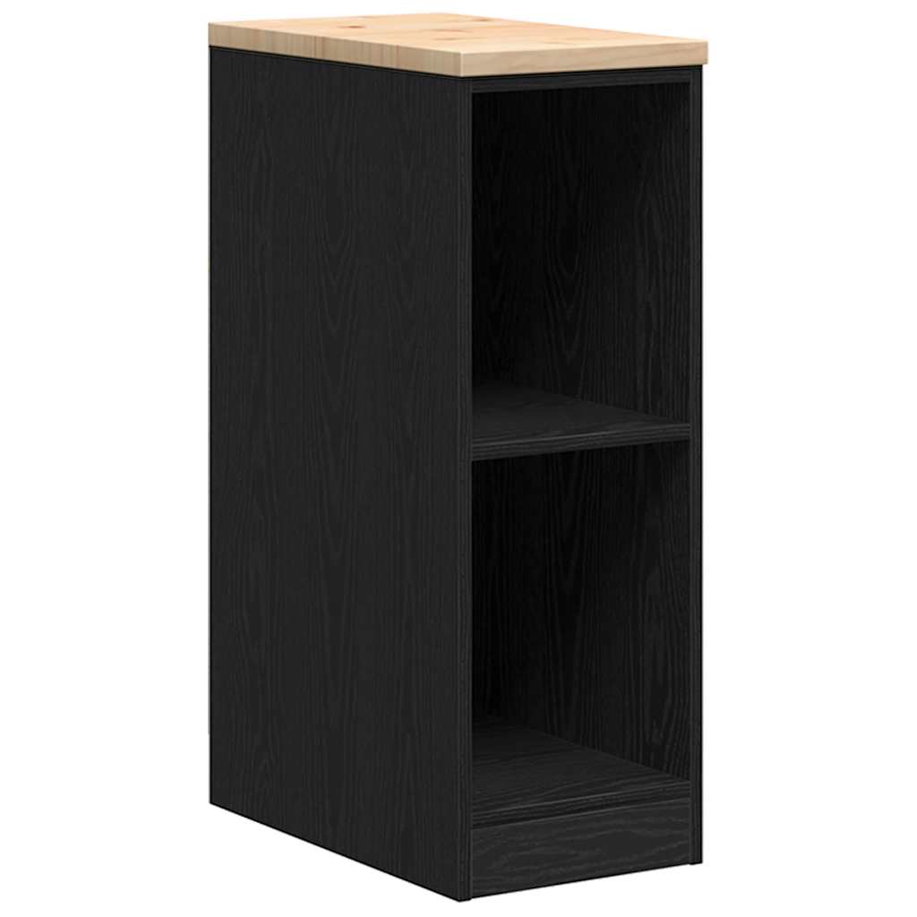 Autotallin Säilytyskaappi Musta 30X51X85 Cm Täysi Mänty
