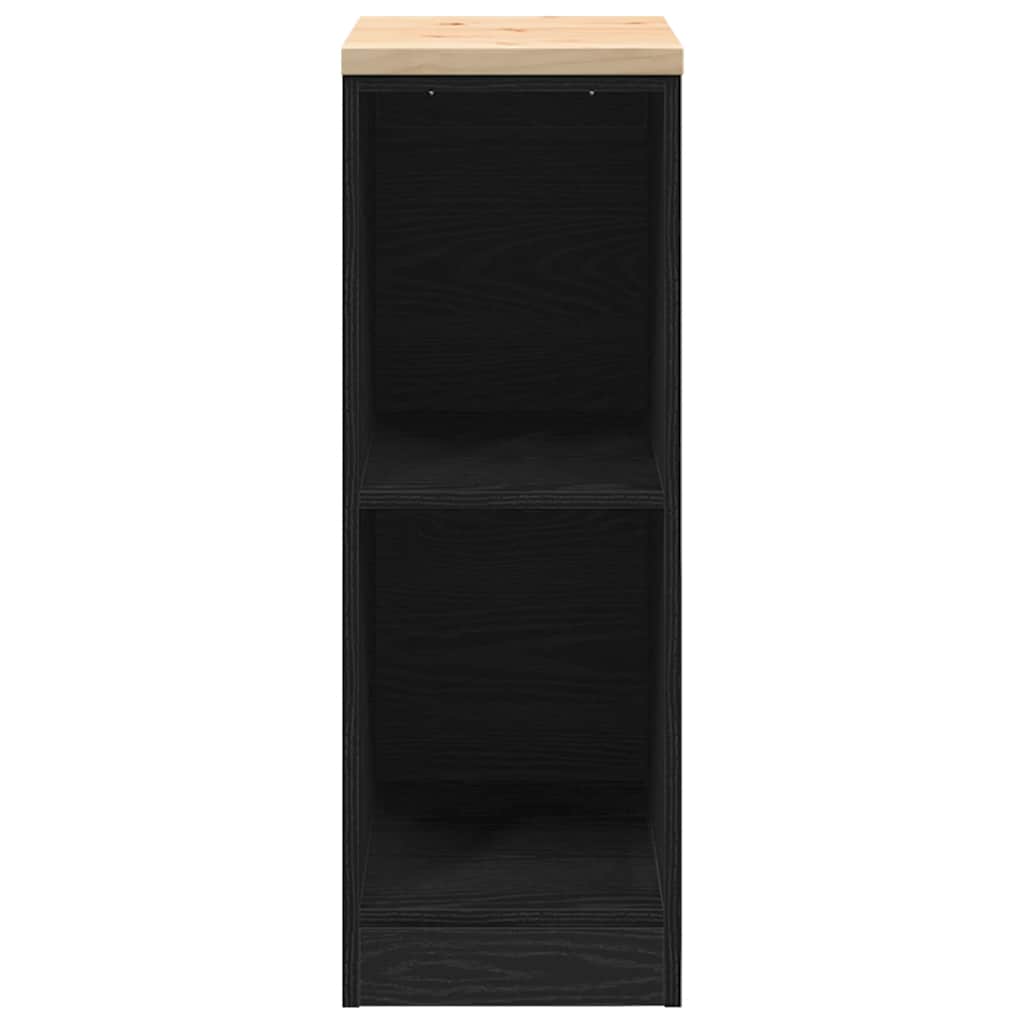 Autotallin Säilytyskaappi Musta 30X51X85 Cm Täysi Mänty