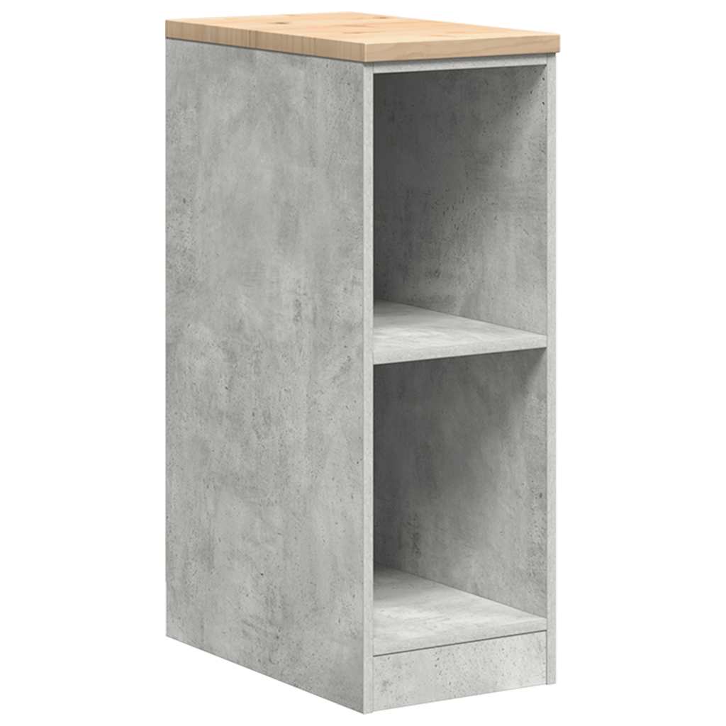 Autotallin Säilytyskaappi Betoni Harmaa 30X51X85 Cm Täysi Mänty