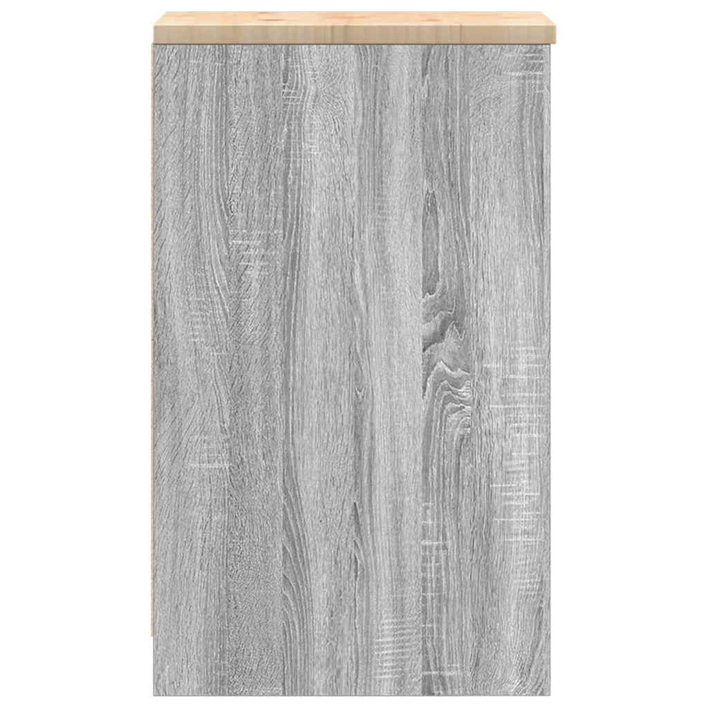 Autotallin Säilytyskaappi Harmaa Sonoma 30X51X85 Cm Täysi Mänty