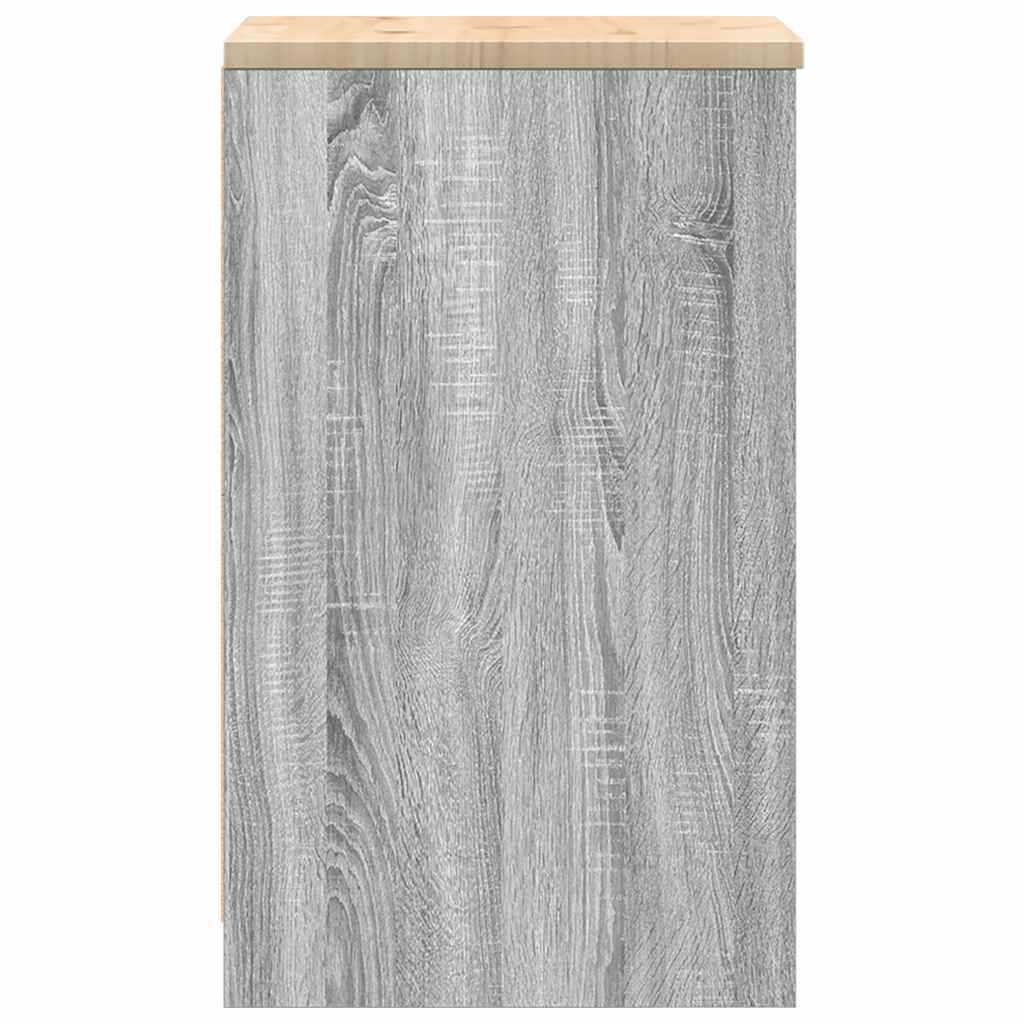 Autotallin Säilytyskaappi Harmaa Sonoma 40X51X85 Cm Täysi Mänty