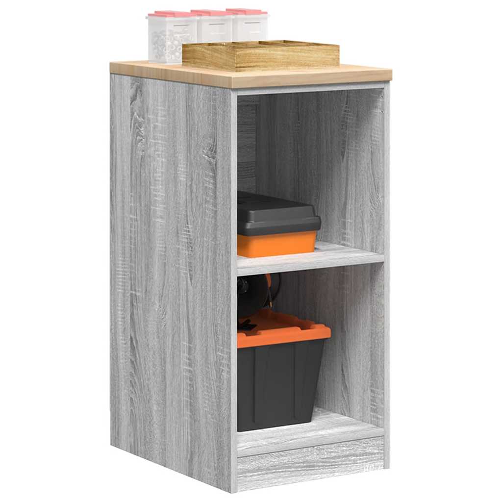 Autotallin Säilytyskaappi Harmaa Sonoma 40X51X85 Cm Täysi Mänty