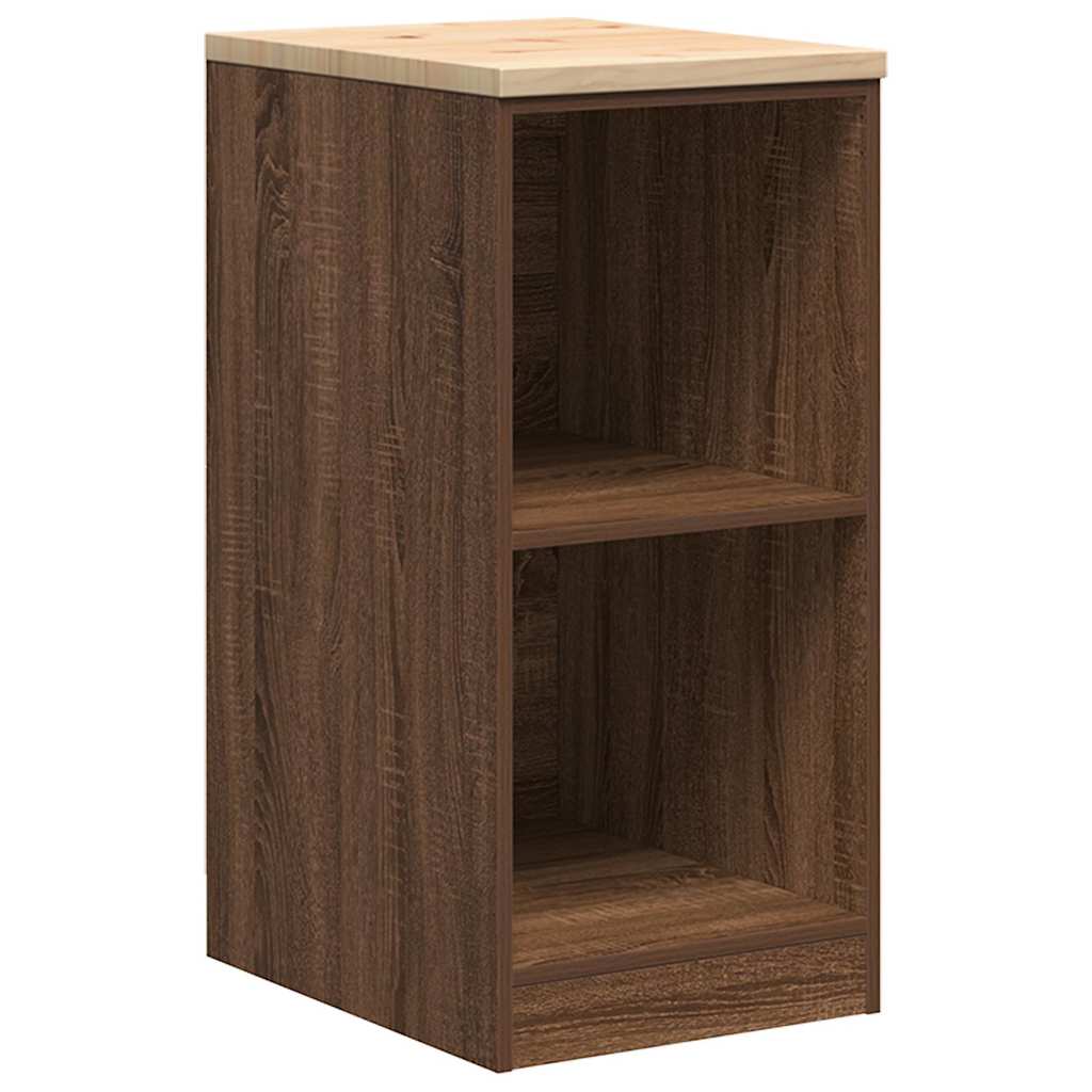 Autotallin Säilytyskaappi Ruskea Tammi 40X51X85 Cm Täysi Mänty