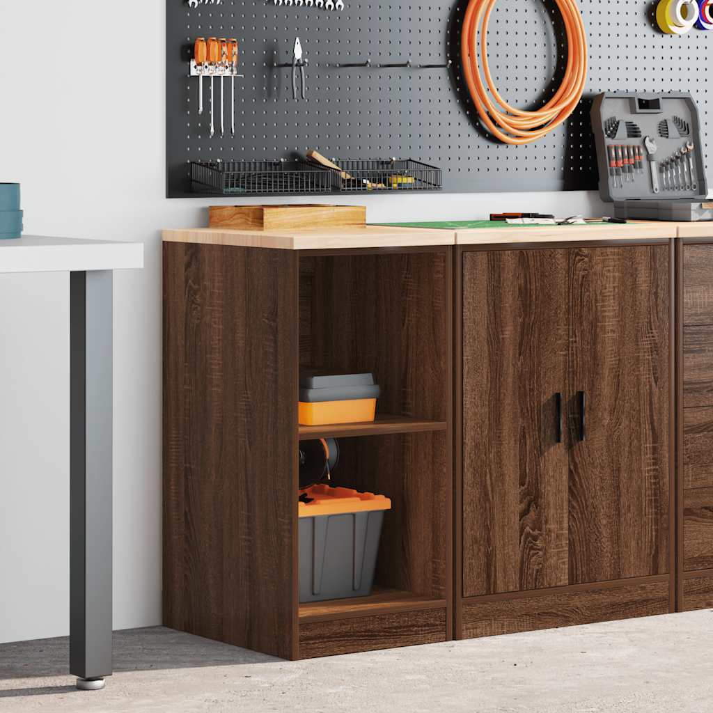 Autotallin Säilytyskaappi Ruskea Tammi 40X51X85 Cm Täysi Mänty