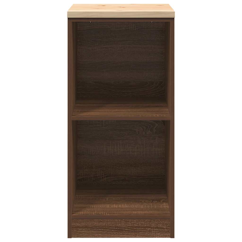 Autotallin Säilytyskaappi Ruskea Tammi 40X51X85 Cm Täysi Mänty