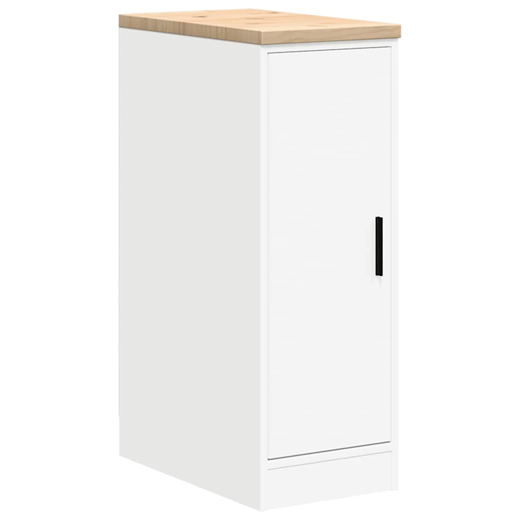 Autotallin Säilytyskaappi Valkoinen 30X51X85 Cm Täysi Mänty