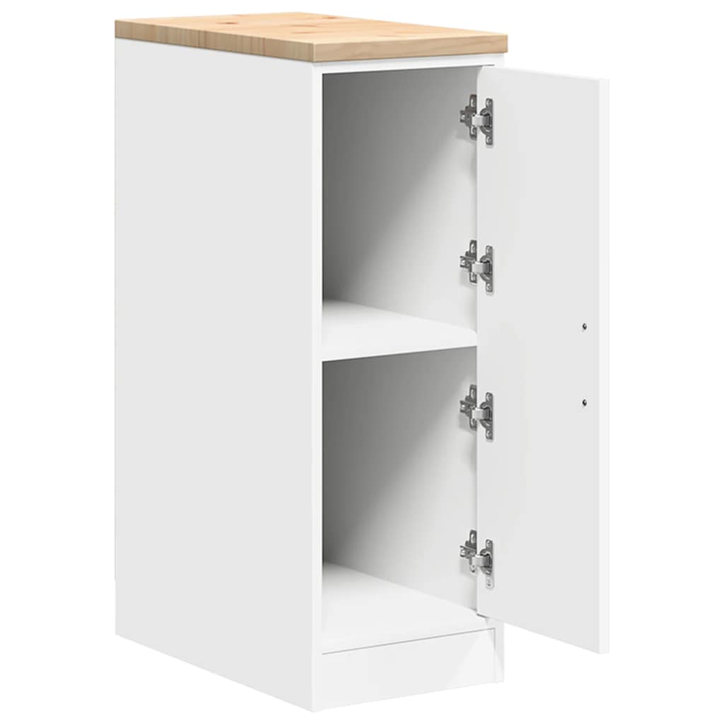 Autotallin Säilytyskaappi Valkoinen 30X51X85 Cm Täysi Mänty