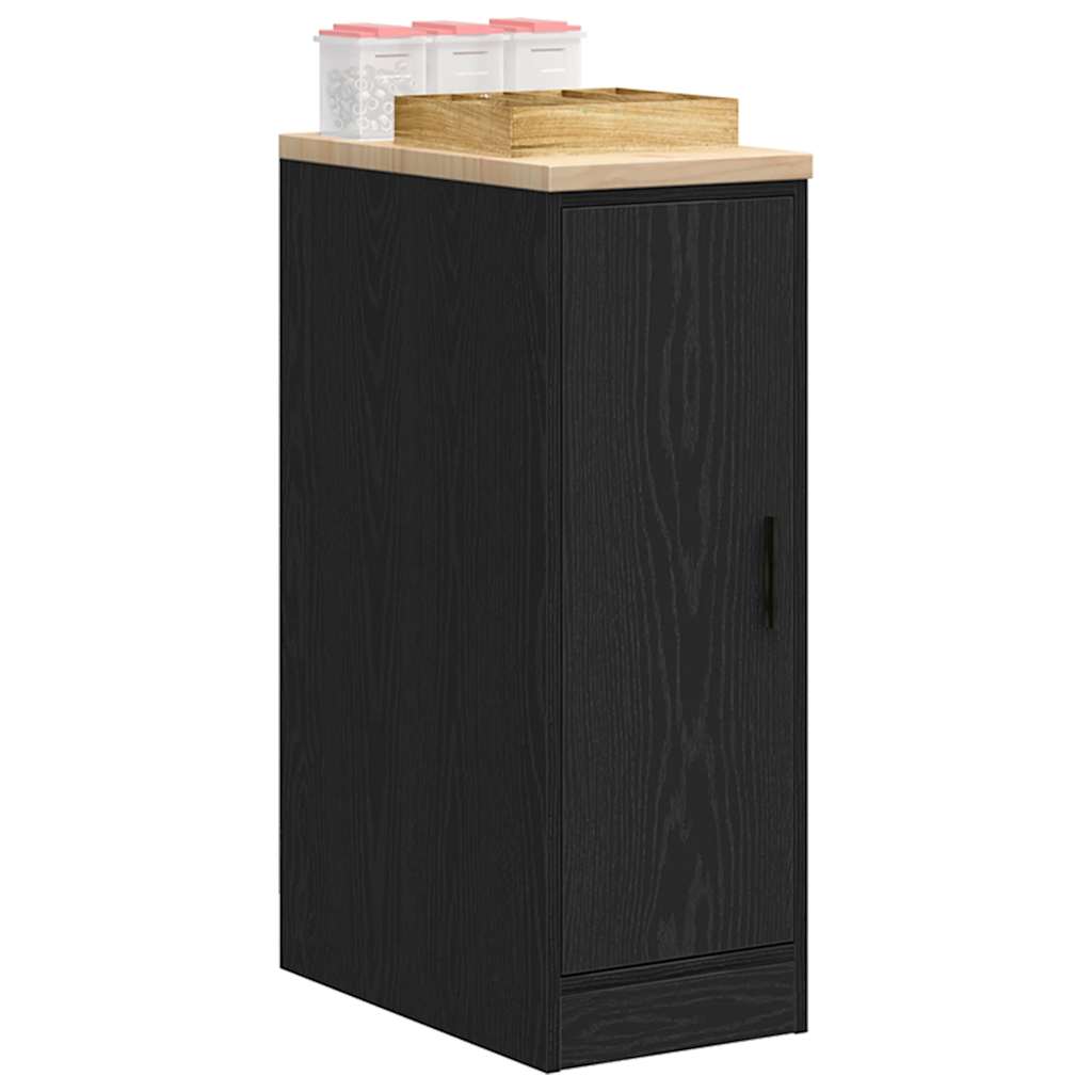 Autotallin Säilytyskaappi Musta 30X51X85 Cm Täysi Mänty