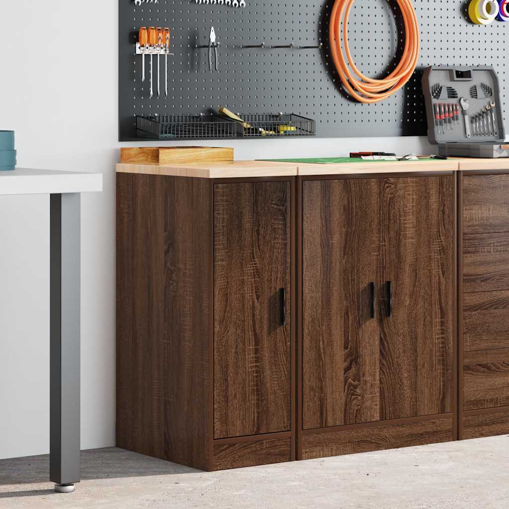 Autotallin Säilytyskaappi Ruskea Tammi 30X51X85 Cm Täysi Mänty