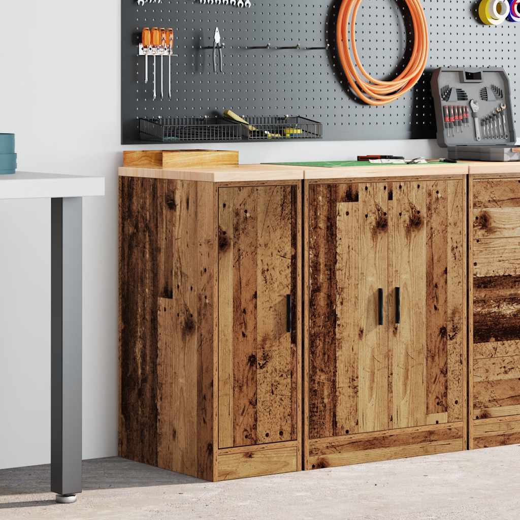 Autotallin Säilytyskaappi Vanha Puu 30X51X85 Cm Täysi Mänty