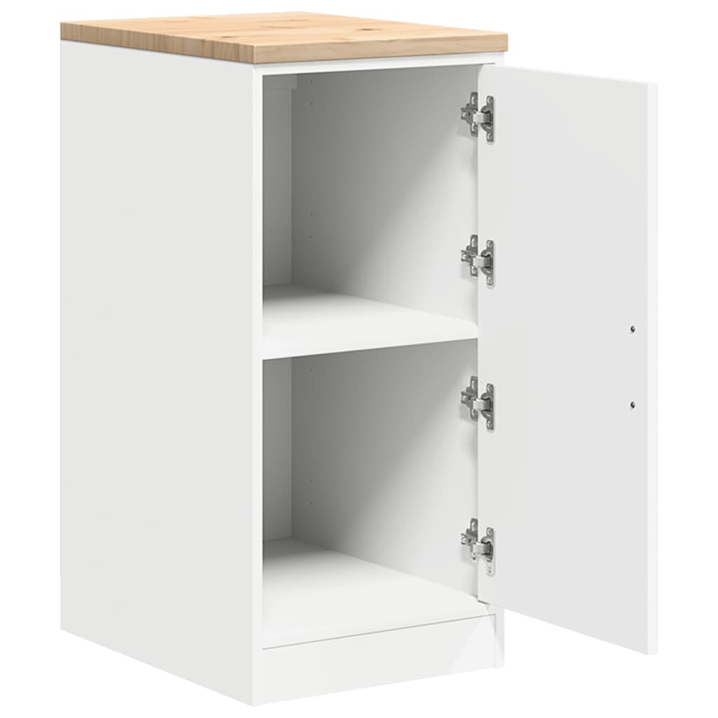 Autotallin Säilytyskaappi Valkoinen 40X51X85 Cm Täysi Mänty