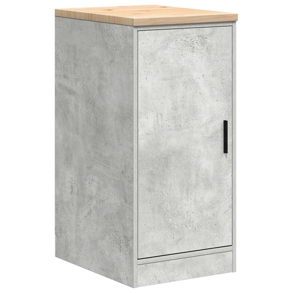 Autotallin Säilytyskaappi Betoni Harmaa 40X51X85 Cm Täysi Mänty