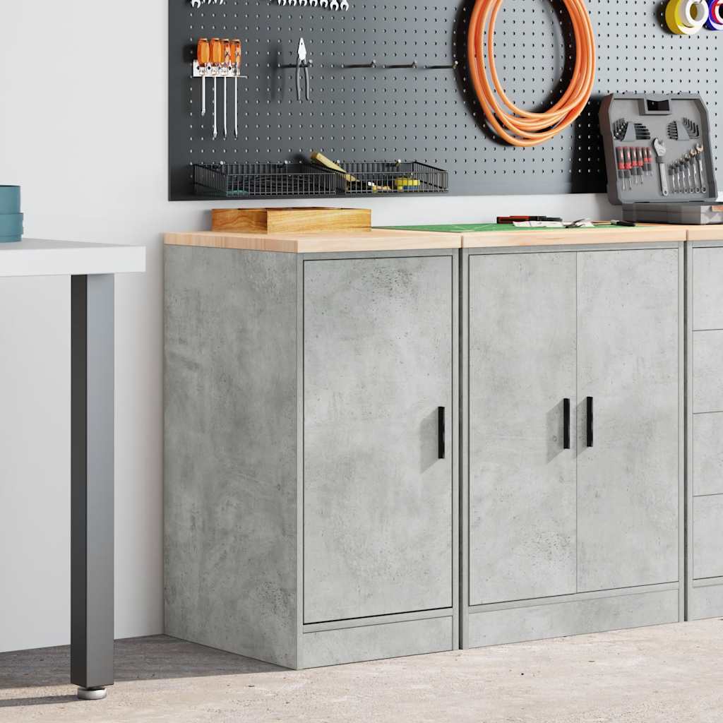 Autotallin Säilytyskaappi Betoni Harmaa 40X51X85 Cm Täysi Mänty