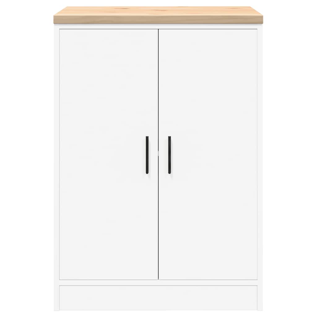 Autotallin Säilytyskaappi Valkoinen 60X51X85 Cm Täysi Mänty