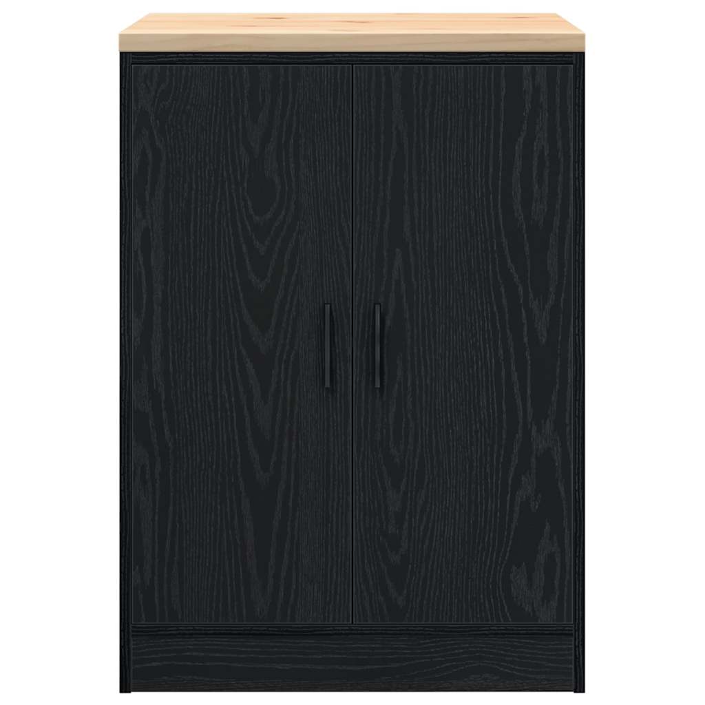 Autotallin Säilytyskaappi Musta 60X51X85 Cm Täysi Mänty