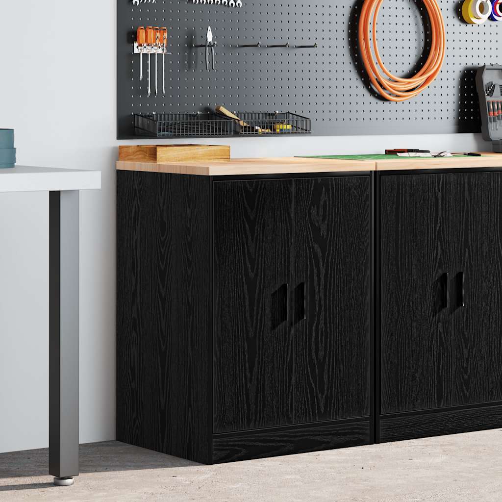 Autotallin Säilytyskaappi Musta 60X51X85 Cm Täysi Mänty
