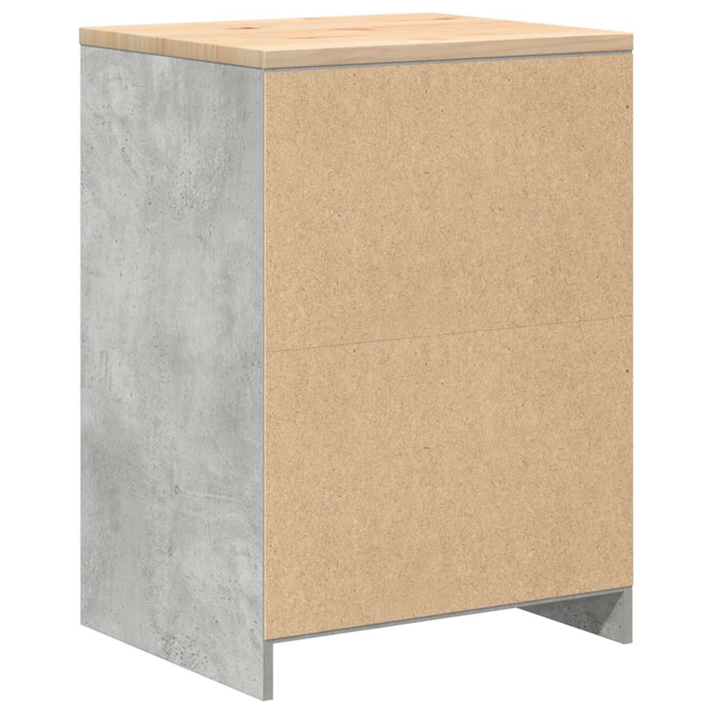 Autotallin Säilytyskaappi Betoni Harmaa 60X51X85 Cm Täysi Mänty